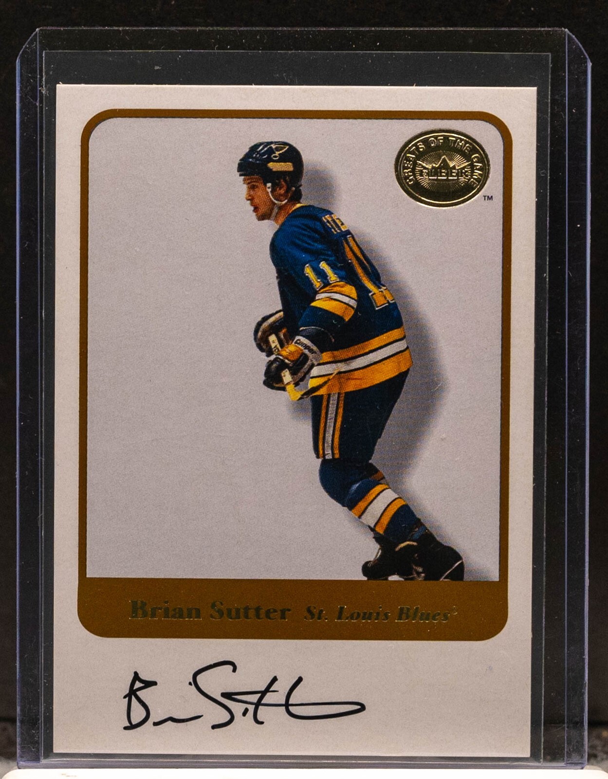 Brian Sutter 2001 Fleer Greats of the Game Autographs Auto Blues