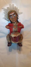 Rare 1960s Alps Indian Joe Chief Native American Battery Operated Drummer Japan