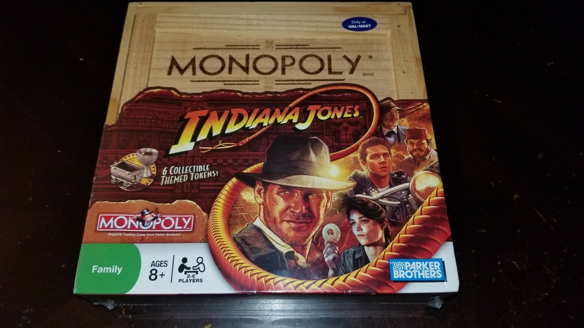 Indiana Jones Monopoly (2008) Brand New Factory Sealed. Wooden
