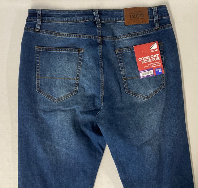 izod slim straight fit jeans
