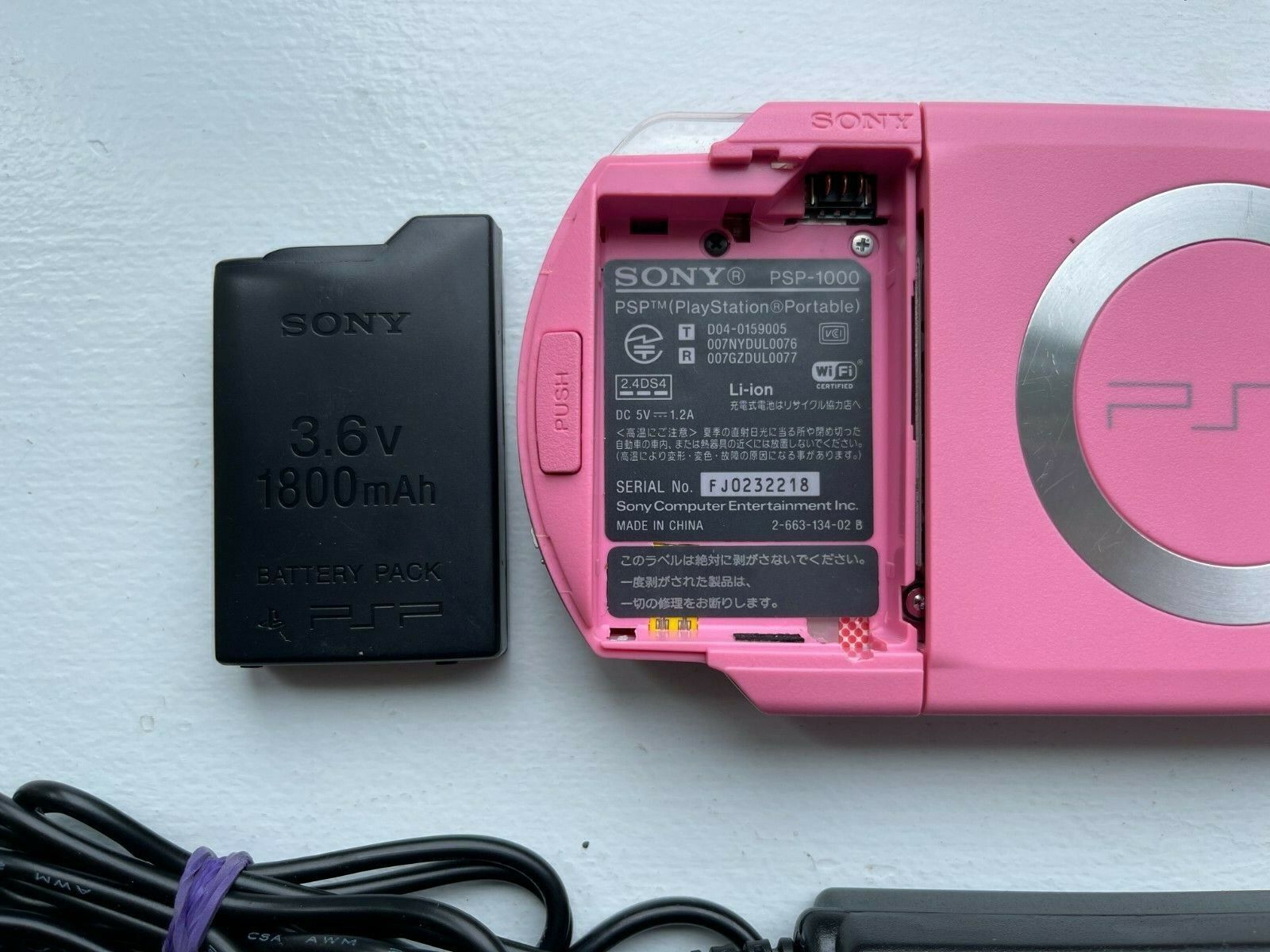 Sony PSP 1000 Pink PlayStation + Charger Good Condition OEM Japan