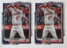 2024 Bowman Mike Trout Two Card Lot!!  Card #19 Angels Legend!
