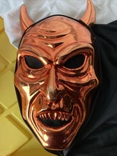 Metallic Red Devil Hooded Mask