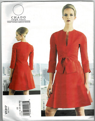Vogue Pattern V1317 Chado Ralph Rucci Misses/Plus Size Dress Wrap Front ...