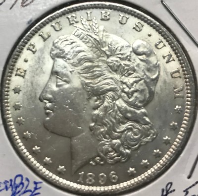 1896-P  ''VAM''  DOUBLE ''6''   **** MORGAN DOLLAR ****  L@@K AT PICTURES!!!!! #1878