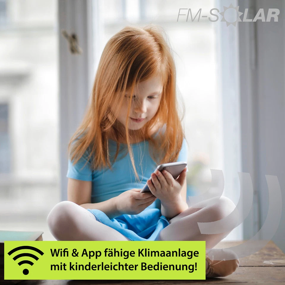 Split Klimaanlage 9000BTU Klimagerät Inverter WiFi 2,6kW Splitgerät 3m Leitung - Bild 4 von 4