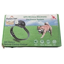 Petector GPS Wireless Electronic Pet Fence System 800 meter radius Yellow