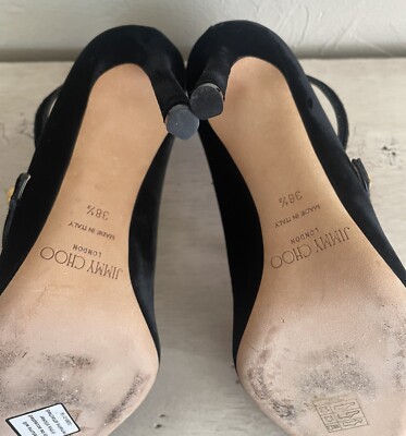 Jimmy Choo Velvet Lacey Mary Jane Pumps 8.5 | eBay