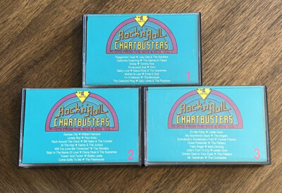 Rock N Roll Chartbusters #1 Hits The 50s And 60s Volumes 1,2,3 Cassettes