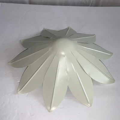 martha Stewart by mail catalog metal cream lotus flower clip on shade NEW