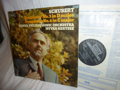 Schubert Symphony 3 & 6, Vienna Phil. Kertesz, UK Decca SXL 6553 LP, 12'' 70er