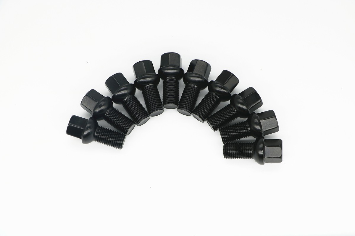 Set Of 10 Chrome Wheel Lug Bolts – M14 X 1.5 Thread – 23mm Shank – 17mm Hex – Ball Seat