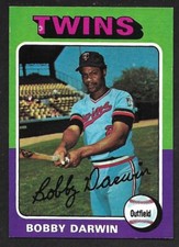 1975 TOPPS LARGE #346  Bobby Darwin  MINNESOTA TWINS  EX-MINT+   A