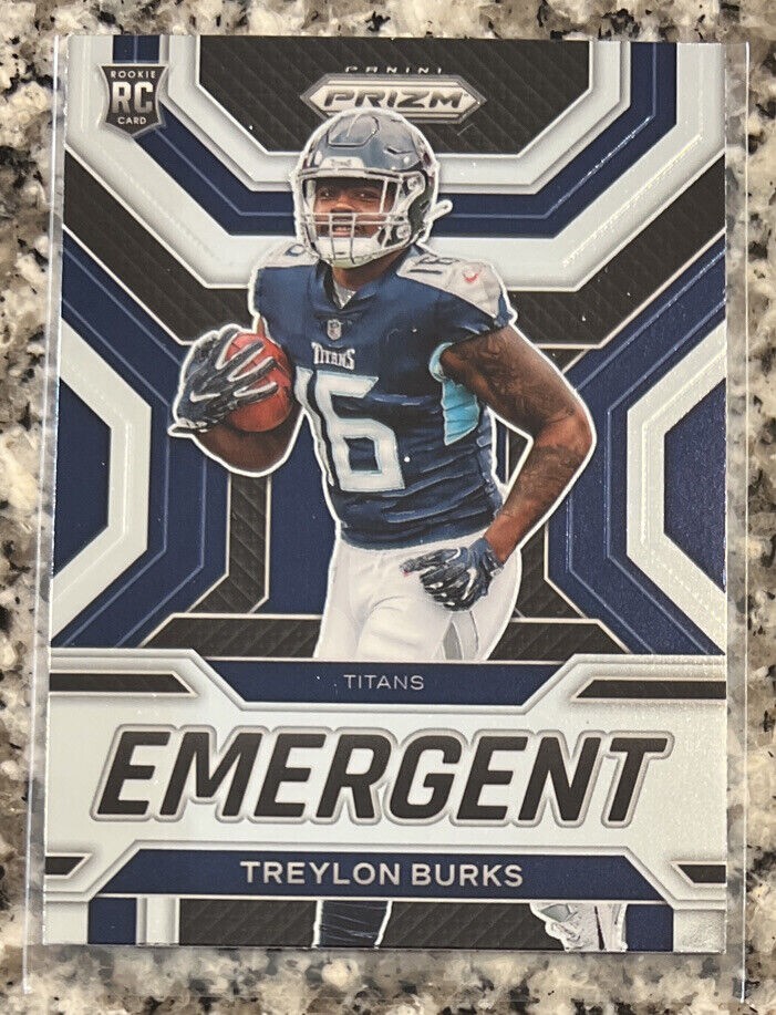 2022 PANINI PRIZM TREYLON BURKS ROOKIE RC EMERGENT INSERT TENNESSEE TITANS #E-8