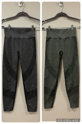 Pink Active Seamless High Waisted Leggings Bundle of 2 Black Green Women s Small