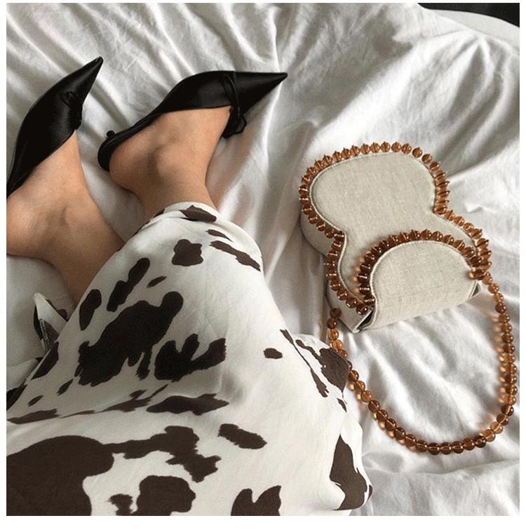 PANTOFOLA D’ORO Sandali slip on donna nodo a punta punta tacchi gattino pantofola raso pompa giornaliera