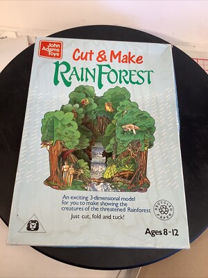 Cut And Make 9 panels Rain Forest By John Adams Toys 1989 rare B22