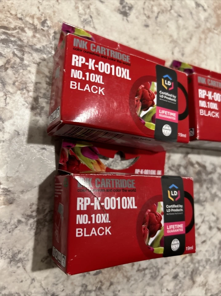 3x Ink Cartridge RP-K-0010XL  Black 19 ml For Kodak Printers 1x Color 63ml - Image 2 of 3