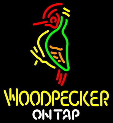 Woodpecker On Tap 10'' Vivid LED Neon Sign Light Lamp Bar Club Wall