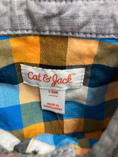 Camisa Cat and Jack bebé niño amarillo abotonada - Imagen 3 de 3