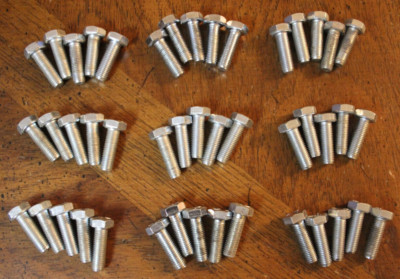 45 Midwest Fastener 5/16'' x 1'' Long Zinc Hex Bolts. Grade 5. Fine Thread.