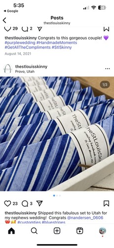 The St. Louis Skinny Men’s Tie | St. Louis Blues Hockey Team Design - Picture 7 of 7