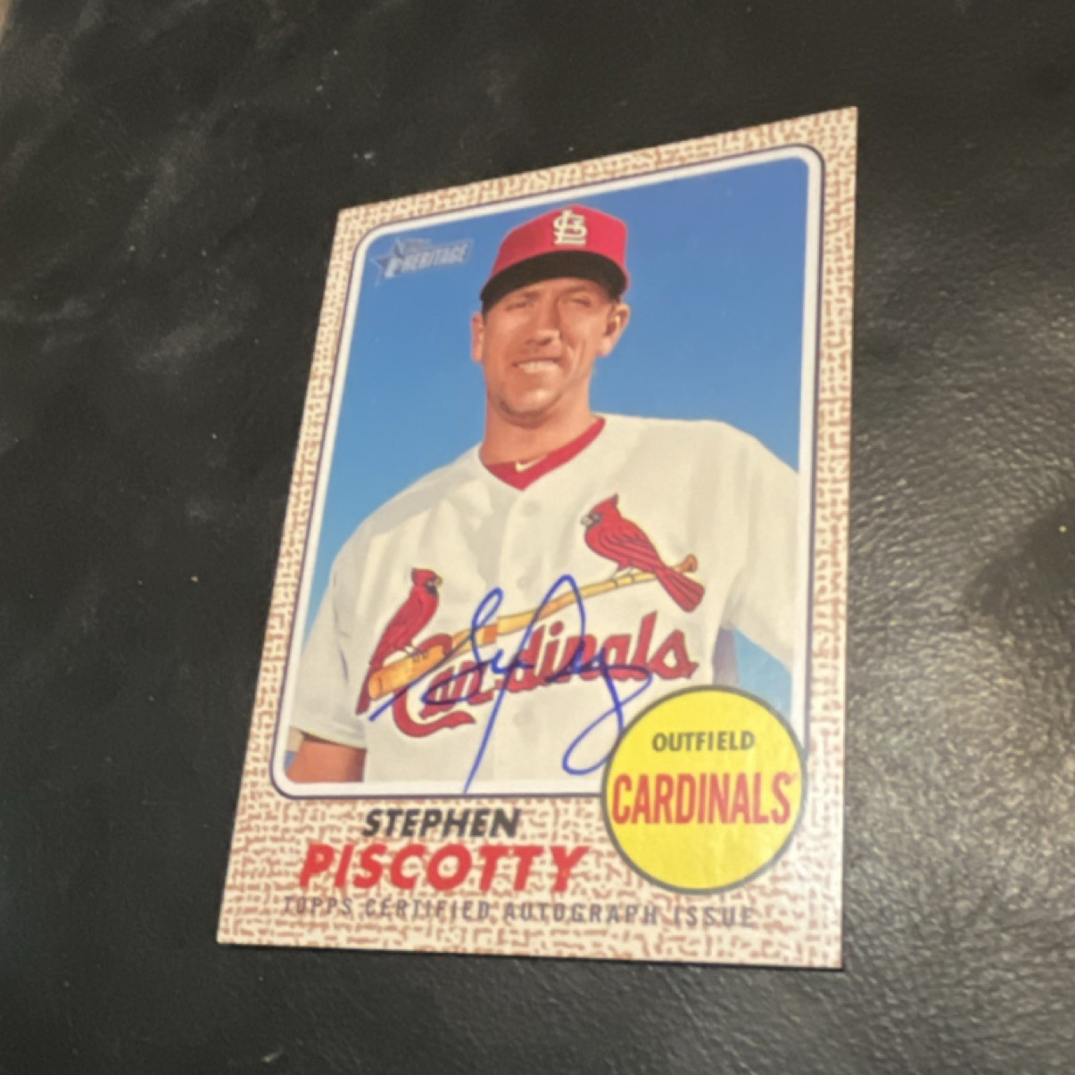 Topps 2017 Heritage Real One Stephen Piscotty Auto #ROA-SP Cardinals