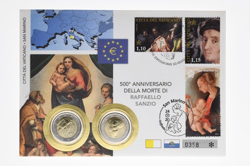 2 Euro + 50 Cent Numisbrief Vatikan - Numisbriefe zur Auswahl Münze + Briefmarke - Bild 70 von 75