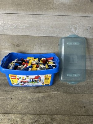 Lego Blue Storage Container 4+ lb Vintage Blocks Cleaned