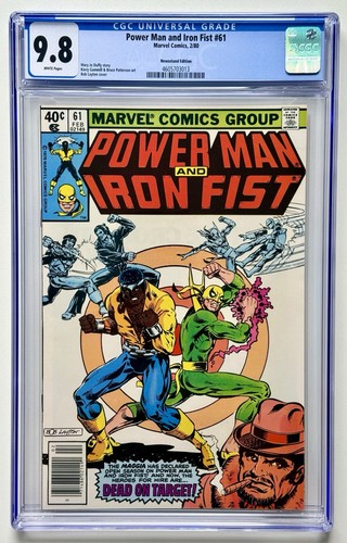 POWER MAN AND IRON FIST 61 ◉  NEWSSTAND * Marvel 1980 * NEW CASE *  CGC 9.8 👀