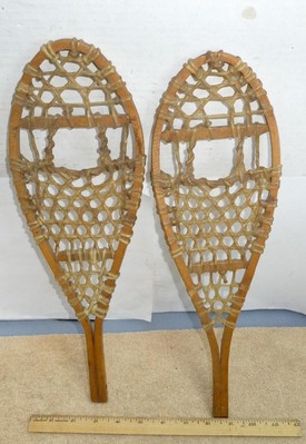 Vintage Miniature Wooden Snowshoes Wall Decor Salesman Sample Snow Shoes  Canada