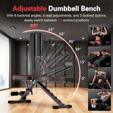 Multifunctional Adjustable Dumbbell Bench, 66...