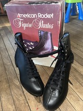 Vintage 1994 American Rocket Mens 8 Orthopedic Figure Skates NIB Black