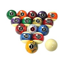 Marble Swirl Style Pool Balls Set Professional 2 1/4-Inch Billiard Balls for