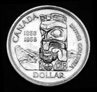 1958 $1 silver proof like AU coin in a paper flip