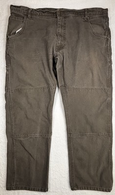 KEY durable brown work pants, men s 40×32, 100% cotton