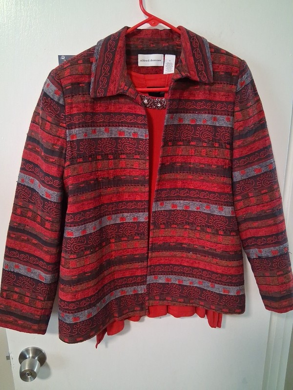 Women's Alfred Dunner & Liz Claiborne Blouse & Blazer Set, Size 12 & PXL