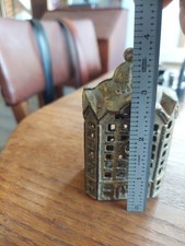 1910's CAST IRON BUILDING FIGURAL STILL BANK By A C WILLIAMS BUILDING WITH DOME