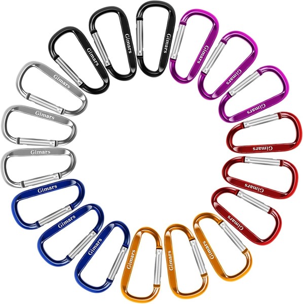 18 Pcs 6 Cm Mini Karabiner SchlüSselanhäNger, Karabinerhaken Alu Klein S-image
