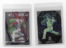 Shohei Ohtani 2022 Donruss Lights Out #LO-6 & 2021 Panini  Will to Win # WTW8