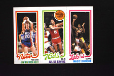 Magic Johnson Julius Erving Kolff 1980-81 Topps #139-174-162 Rookie Card Magic