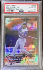1999 Topps Finest Ken Griffey Jr Prominent Figures Refractor /190 #PF35 PSA 10