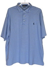 Polo Ralph Lauren Pima Soft Touch Polo Shirt Blue Stripe 2XB Big  Tall