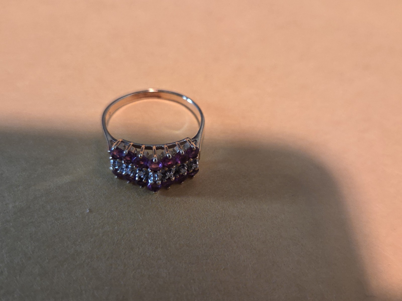 14K Solid Yellow Gold Ruby Ring - Size 7 - image 3