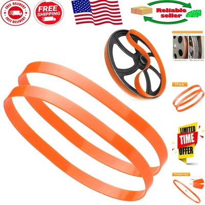 Bright Orange Bandsaw Tires 14'' x 1'' - Easy Inspection & Installation, 2 Pack