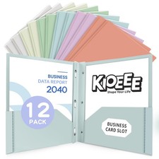 KIOEEE Plastic Folders with Pockets and 11.5 9.5 inches, Pastel  cute  morandi