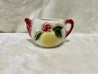 Vintage  Teapot Wall Pocket Planter Fruit & Floral Ceramic