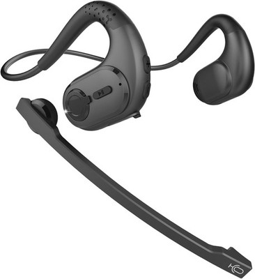 Bluetooth 5.3 Headset abnehmbares Mikrofon DSP Noise Cancelling 12 Stunden Büro PC schwarz