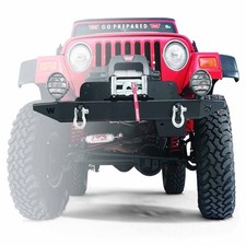 Warn Jeep Tj Wrangler Front Full Width Steel Bumper 61853 Powder Coated Bolt On