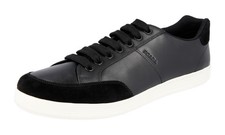 PRADA Leather Sneakers Classic - 4E3404 - Black White - NEW -  US 12.5 EU 45,5